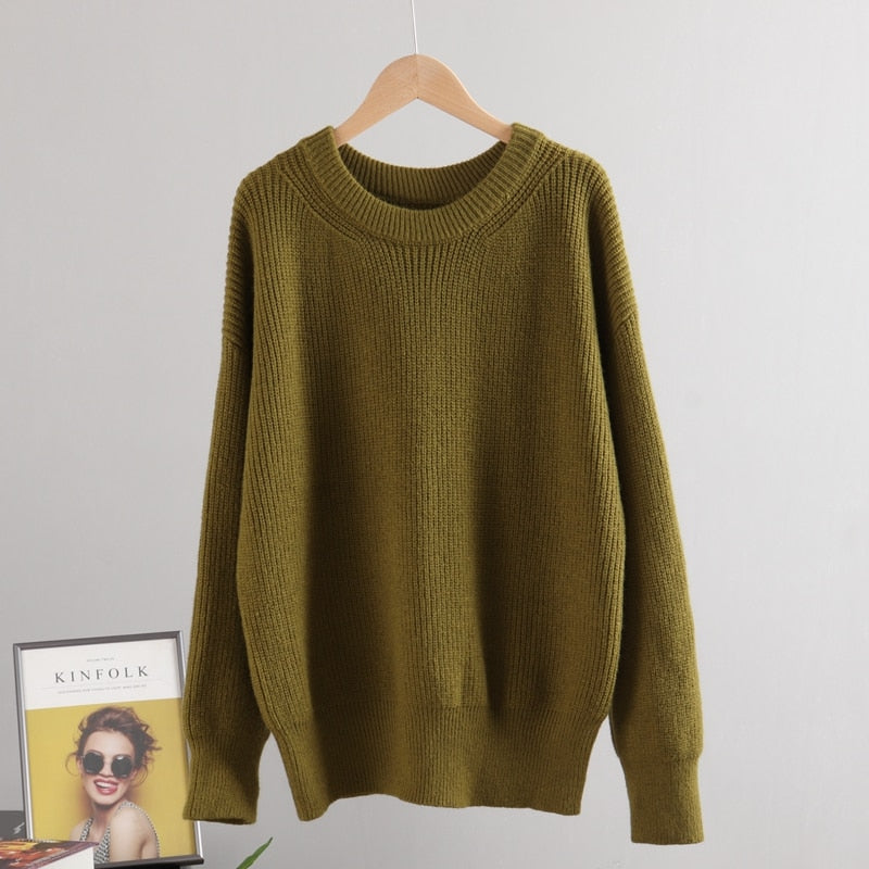 Wool Women's Sweater Autumn Winter Warm Turtlenecks Casual