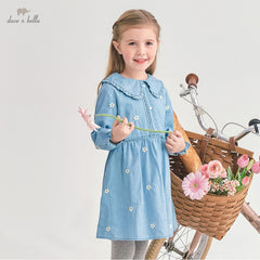 spring girl fashion 5Y-13Y floral print  casual dress children sweet dress kids infant