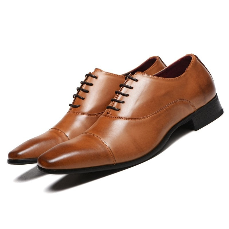 Luxury Brand PU Leather Fashion Men Business Dress Loafers