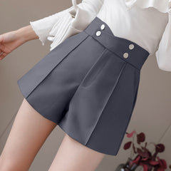 Suits Shorts Women Summer High Waist Solid Black Office