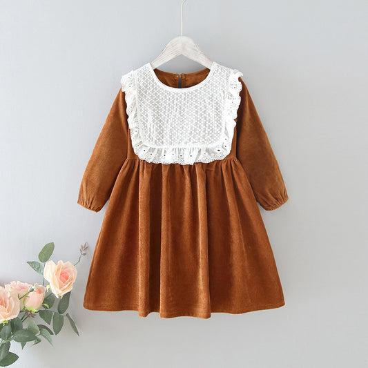 Girls Dresses Autumn Style Children Baby Kids Clothing Korean