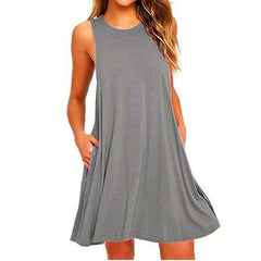 Women's Summer Casual Swing T-Shirt Dresses Beach Cover Up