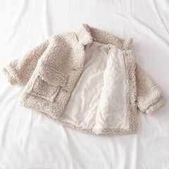 Fashion Baby Girl Boy Winter Jacket Thick Lamb Wool Infant Toddler