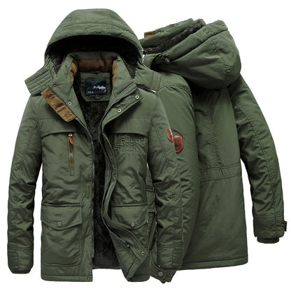 Thicken Warm Parkas Men Plus Size 5XL 6XL Hooded Military Winter Jacket Men