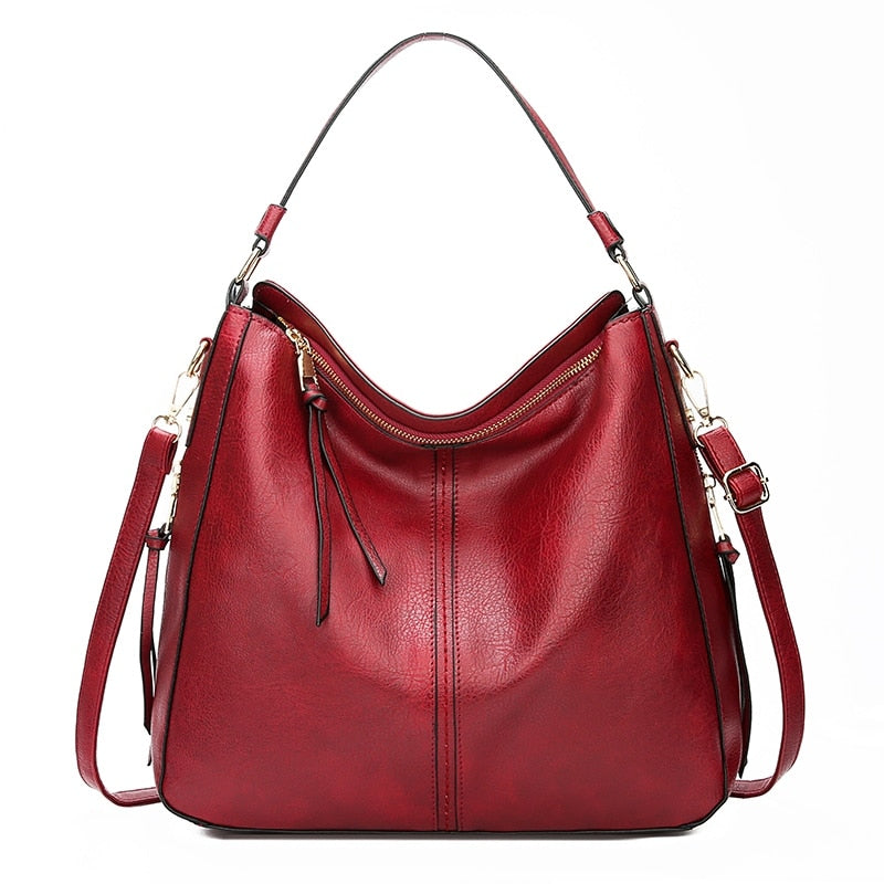Leather Women Handbags Female Leisure Shoulder Bags