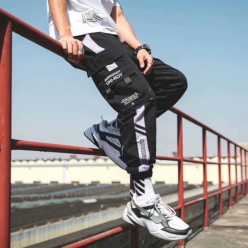 Winter Men Plus Velvet Cargo Pants Multi-pocket Harem Pants Joggers Men