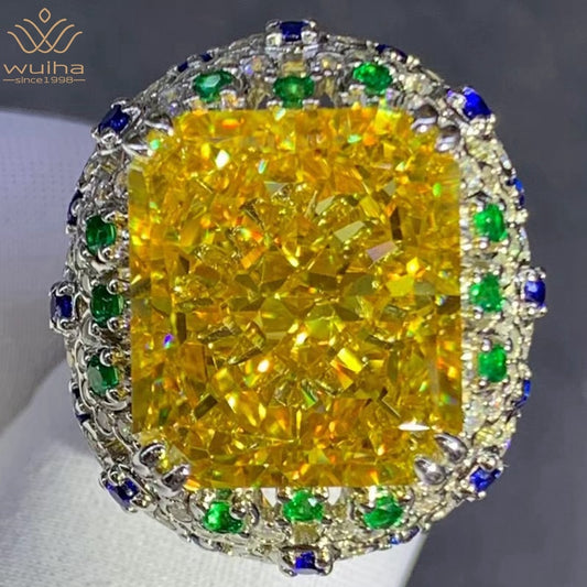 Luxury Solid 925 Sterling Silver 3EX Radiant Cut 15CT VVS D Color Created