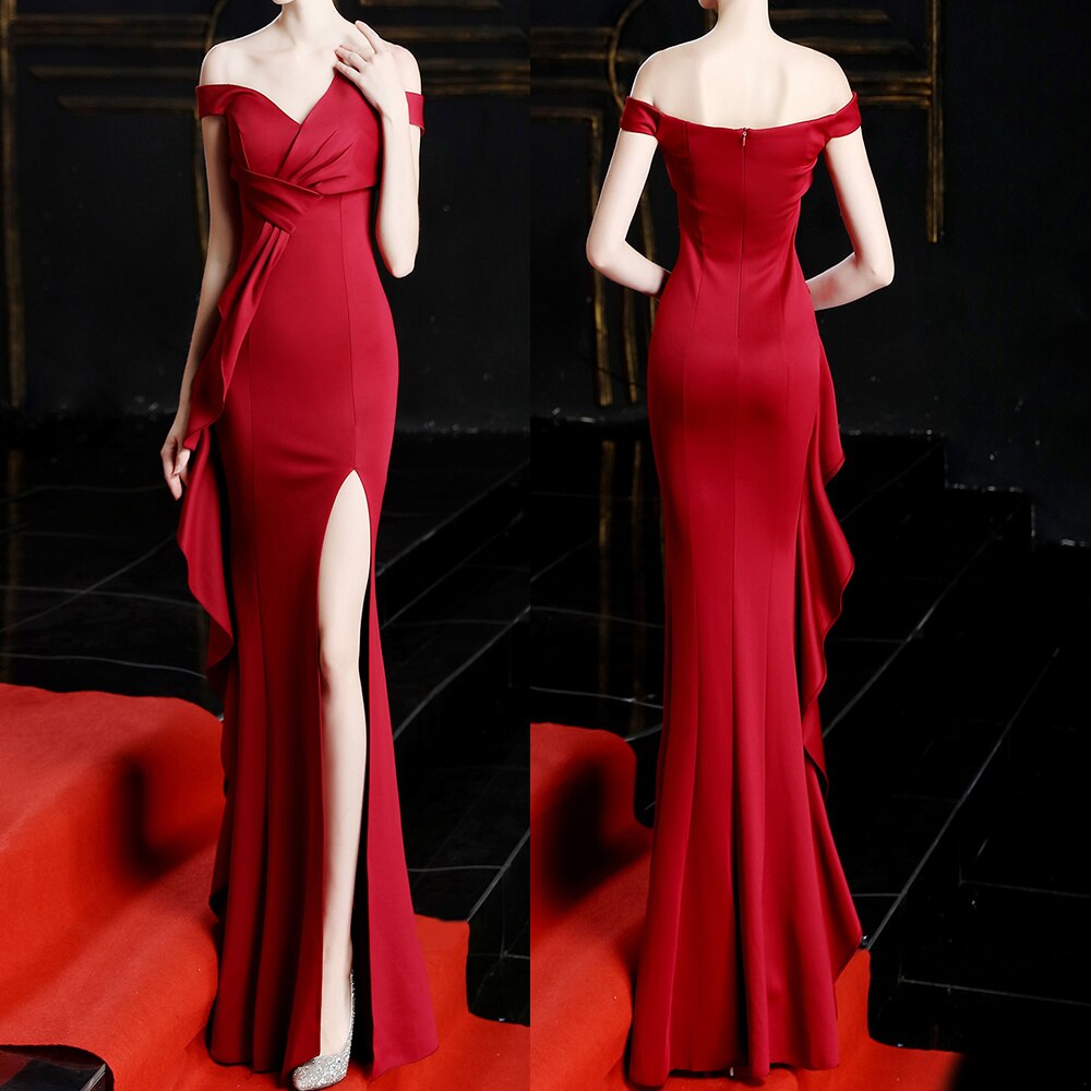 Evening wear Dresses: White Prom Dresses Stretch Sheath Evening Wedding Party
