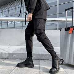 Black Cargo Pants Joggers Men Harajuku Swag Streetwear Military Techwear