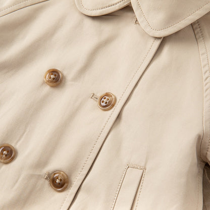 Spring Baby Girls Fashion Solid Pockets Mesh Coat Cute