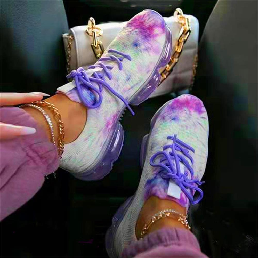 Women Sneakers Trends Autumn Stretch Fabric Ladies Breathable Cas