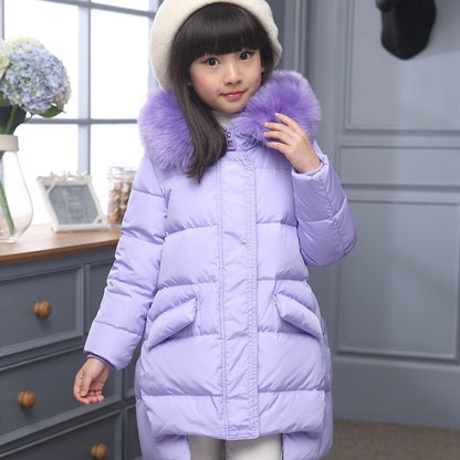 Fashion Children Down Jacket Russia Winter Jacket For Girls Thick Duck Down