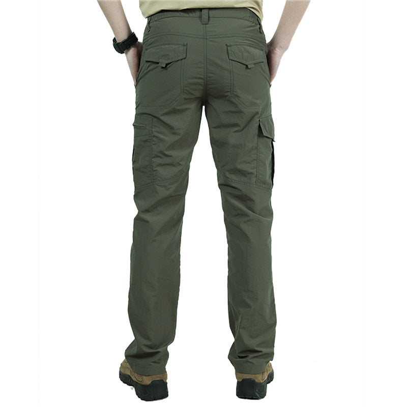 Men Military Style Cargo Pants Men Summer Waterproof Breathable