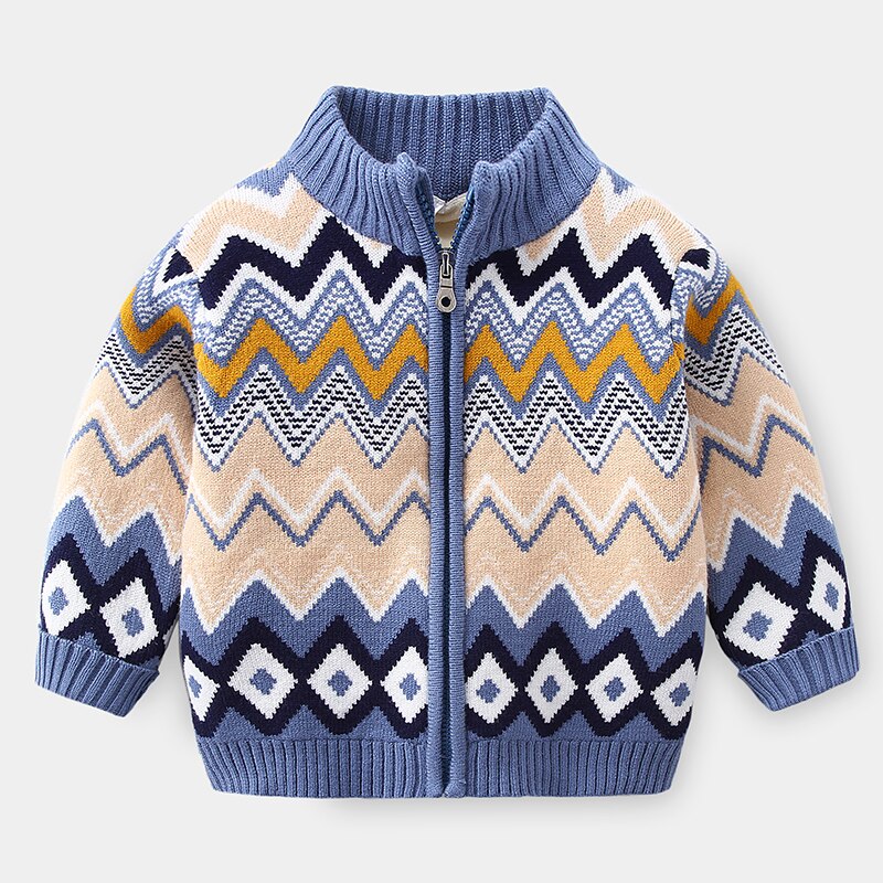 Winter Warm 2-12 Years Children Outwear Coats Geometric Thickening Plus