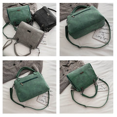 Casual Shoulder Handbags High Quality Soft Scrub Leather Crossbody Bags