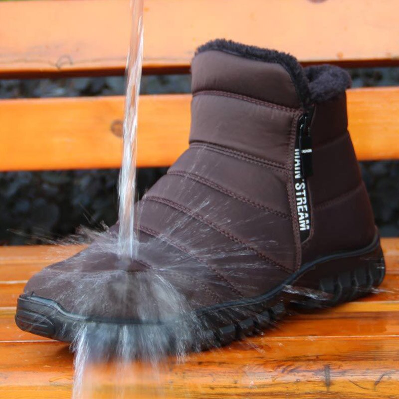 winter boots men waterproof snow men shoes flat Casual Winter Shoes