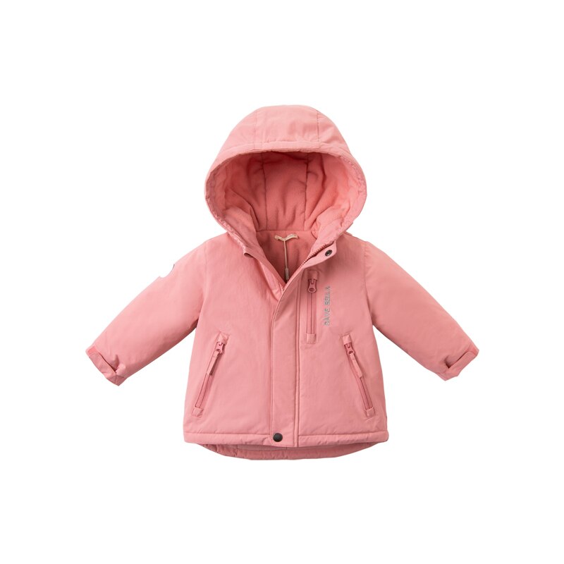 Winter Baby Unisex Fashion Solid Pockets Padded Hooded Coat
