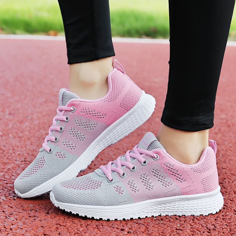 Women Casual Shoes Fashion Breathable Walking Mesh Flat Shoes Woman