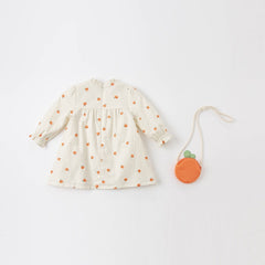 dave bella spring baby girl fashion fruit print dress with a small bag party dress