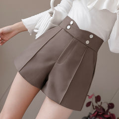 Suits Shorts Women Summer High Waist Solid Black Office