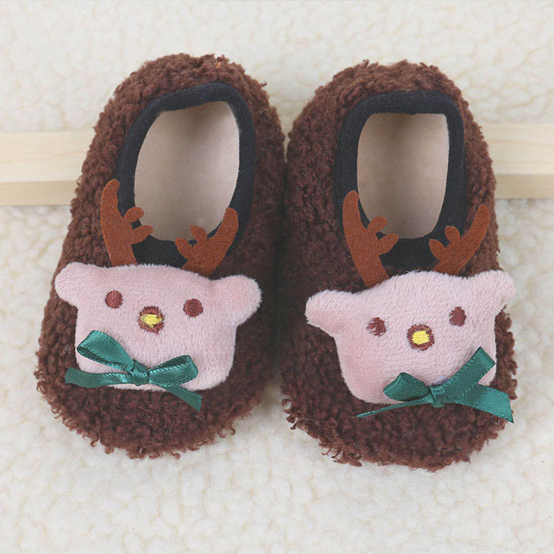 Winter Children Floor Shoes For Baby Slippers Infant Toddler Plush Warm