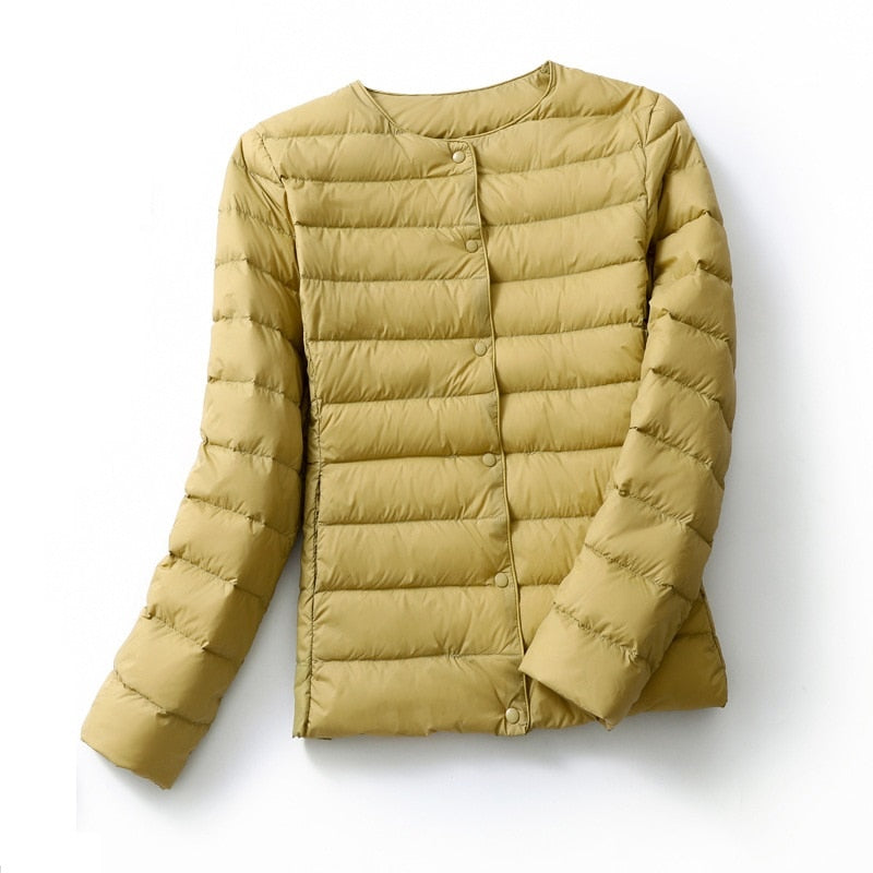 Ultra Light Down Women Matt Fabric Lightweight Coat Warm