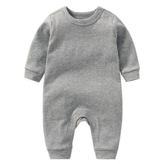 Soft Cotton Newborn Baby Rompers Full Sleeve Infant Boy Girl Solid Color Jumpsuit Basic Clothing Pajamas Outfits
