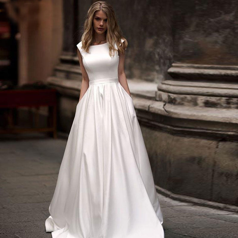 Wedding Party Dress Robe De Soiree Longue Formal Simple