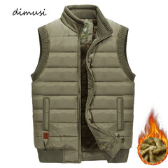 Mens Jacket Sleeveless Vest Winter Male Fleece Warm Vest Coats