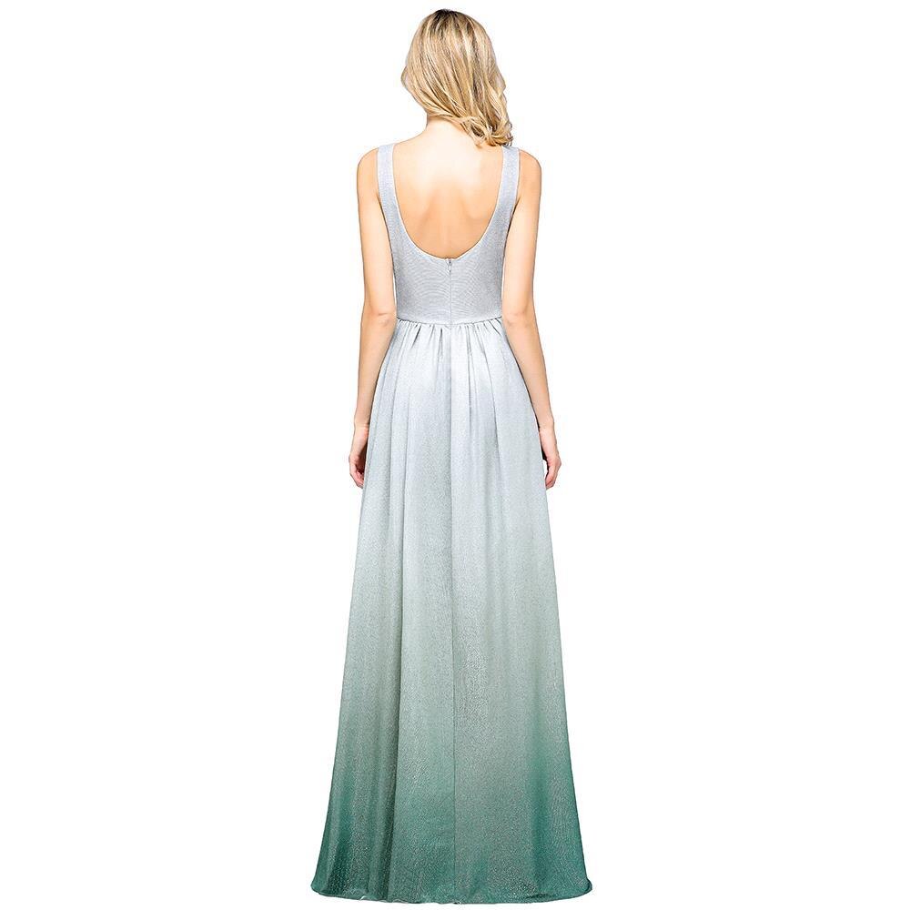 Homecoming Dresses: Formal Prom Dress Gradient Gradient V-Neck Dress