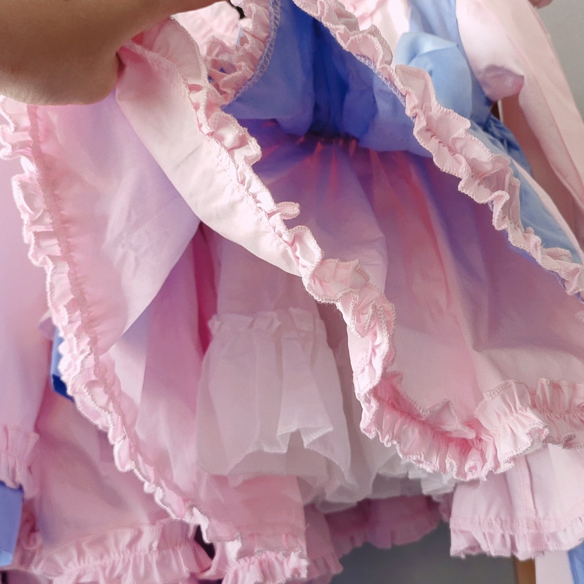 Little Kids Pink Dresses Cotton First Communion Ball Gown Dress Flower Girl