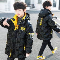 Winter Jacket For Boys Children Coat Fashion Hooded Warm Letters Print