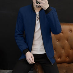 CW Men's Bomber Zipper Jacket Winter Male Fleece Warm Coats