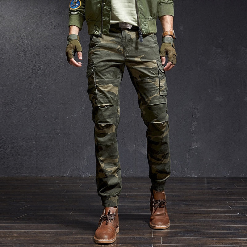 Fashion High Quality Slim Military Camouflage Casual Tactical Cargo Pants
