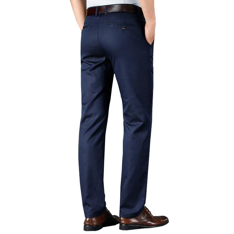 Spring summer men's pants business high quality brand stretch straight pants