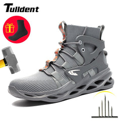 Man Safety Shoes Puncture-Proof Work Sneakers Lightweight Work Shoes Men