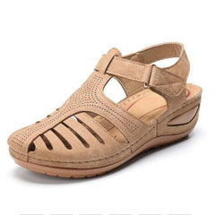 Women Sandals Summer Ladies Girls Leather Vintage Sandals Buckle