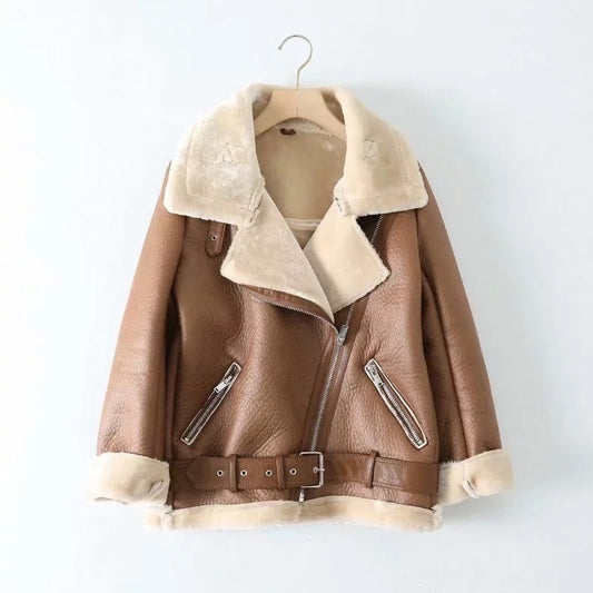 Full Leave Jacket Women Leather & Suede Jacket