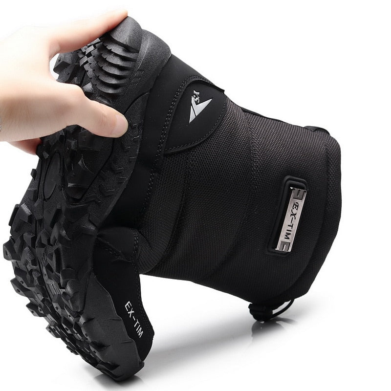 Snow boots Men Hiking Shoes waterproof winter boots With Fur winter shoes