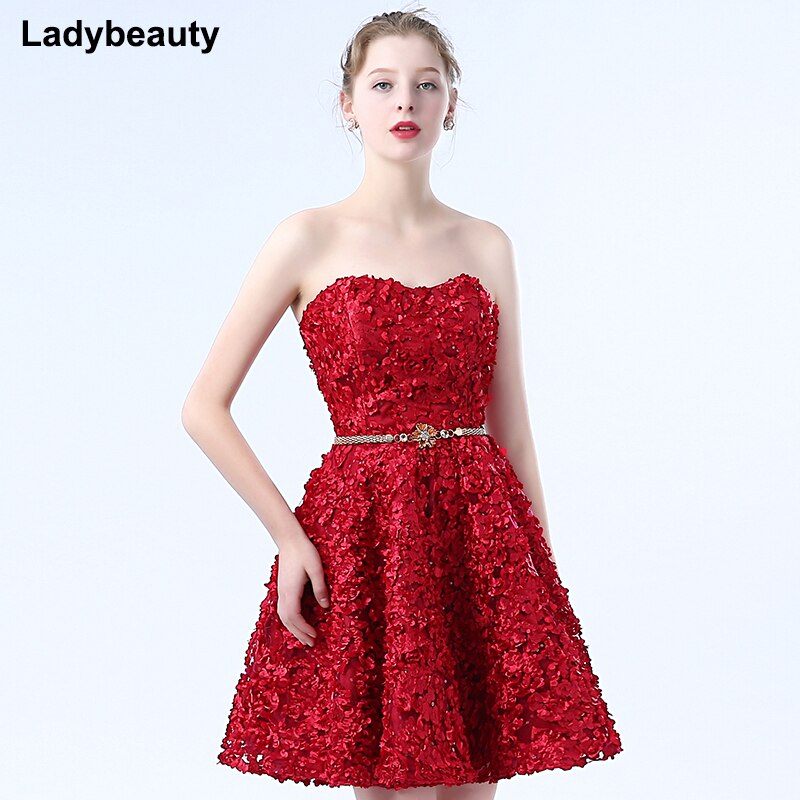 Homecoming Dresses: A-Line Sweetheart Short Prom Dresses Backless Lacing