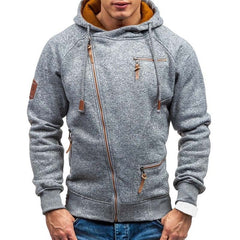 Hoodie Men Autumn Casual Solid Long Sleeve Mens Hoodies