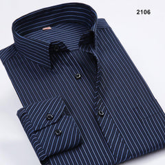 Spring Autumn Men Plaid/Striped Shirts Men