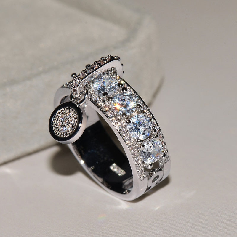 Vintage Rose Gold Filled Wedding Rings For Women Fashion Jewelry