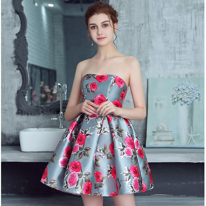 Homecoming Dresses: Short Prom Dresses Backless Lace-Up Mini  Party Dresses