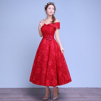 Homecoming Dresses: Prom Party Dress Evening Lace Dresses V-neck