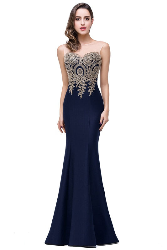 Homecoming Dresses: Appliques Burgundy Mermaid Lace Long Prom Dresses