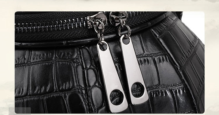 Fashion Funny Teapot Shaped Handbag Women Stone Pattern Leather Single