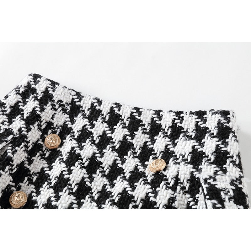 HIGH STREET Fashion Runway Designer Skirt Women Lion Buttons