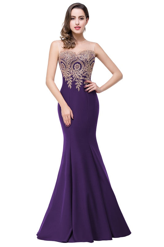 Homecoming Dresses: Appliques Burgundy Mermaid Lace Long Prom Dresses