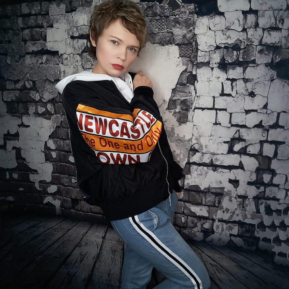 Spring Jacket Women Windbreaker Coat Patch Designs Harajuku Loose Bomber